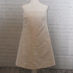 J Crew Strapless White Floral Dress